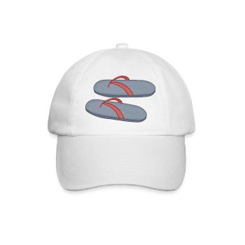 Conception de tongs de plage - Casquette classique - blanc/blanc - Devant
