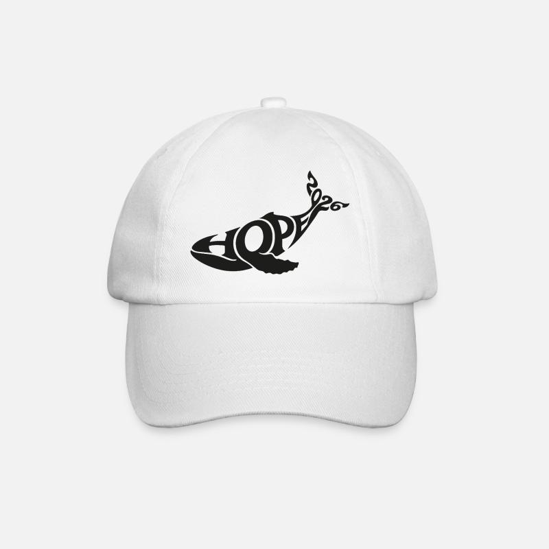 HOPE THE WHALE - Casquette classique - blanc/blanc