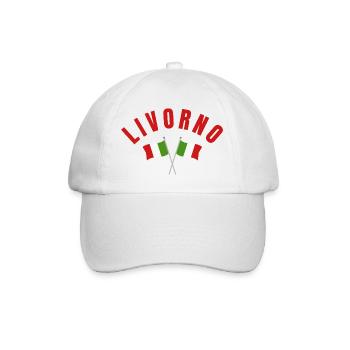 Livorno Italian Flags Crest  - Baseball Cap - white/white - Front