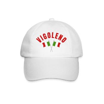 Vigoleno Crossed Italian Flags - Baseball Cap - white/white - Front