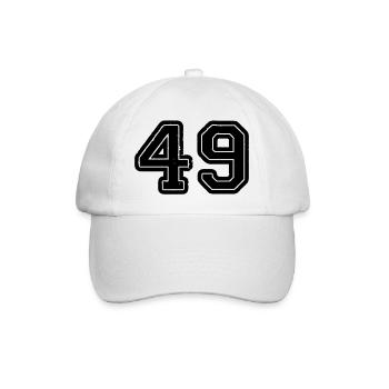 49 - Baseball Cap - white/white - Front