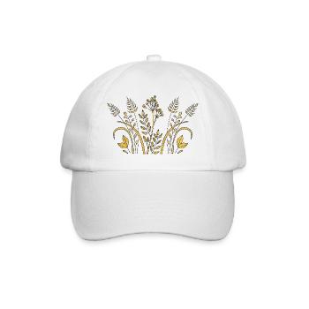 Blumen - Baseballkappe - Weiß/Weiß - Vorne
