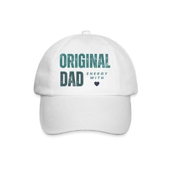 Original Dad Energy with Heart - Baseball Cap - white/white - Front