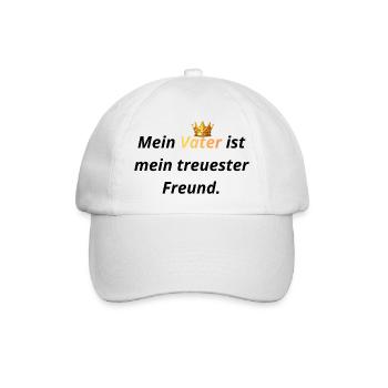 Vater: Mein treuester Freund - Baseballkappe - Weiß/Weiß - Vorne