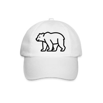 bear - Baseball Cap - white/white - Front