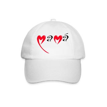 Herzlichen Glückwunsch zum Geburtstag Mama Rotes Herz Liebe Mutter Mama - Baseballkappe - Weiß/Weiß - Vorne