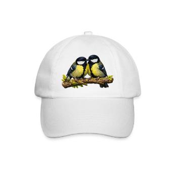 Great Pair on Branch - Baseball Cap - white/white - Front