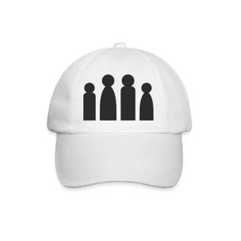 Minimalist Family - Silhouette Parents Children - Baseball Cap - white/white - Front