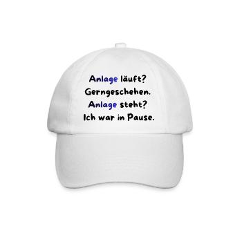 Instandhaltung T-Shirt Lustiges Geschenk Handwerk! - Baseballkappe - Weiß/Weiß - Vorne