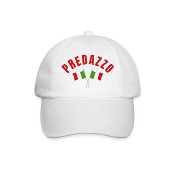 Predazzo Italienische Flaggen - Baseballkappe - Weiß/Weiß - Vorne