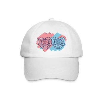 Gender Reveal Baby Shower Pink Or Blue Daddy Loves - Baseball Cap - white/white - Front