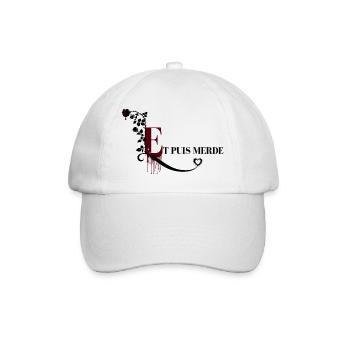 Phrase culte lectrice Dark Romance - Et puis merde - Casquette classique - blanc/blanc - Devant