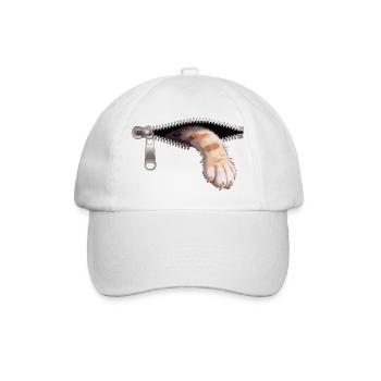 Fermeture éclair pour chat Maman de chat Chat mignons Chats - Casquette classique - blanc/blanc - Devant