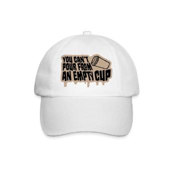 On ne peut pas verser dans un gobelet vide Soins personnels - Casquette classique - blanc/blanc - Devant