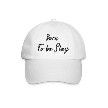 T-shirt Born to be slay - Casquette classique - blanc/blanc - Devant