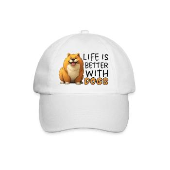 La vie est meilleure avec les chiens Pembroke Welsh Corgi - Casquette classique - blanc/blanc - Devant