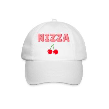 Jolie police rose avec des cerises - Casquette classique - blanc/blanc - Devant