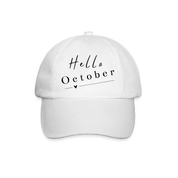 Bonjour octobre | Design d’automne moderne - Casquette classique - blanc/blanc - Devant