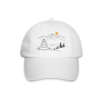 Steinmännchen - Baseballkappe - Weiß/Weiß - Vorne