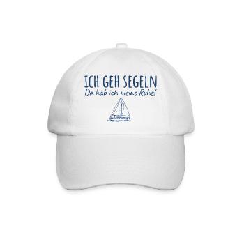 Segeln Da hab ich meine Ruhe - Baseballkappe - Weiß/Weiß - Vorne