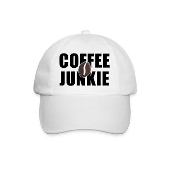 Accro au café : Amour de la caféine - Casquette classique - blanc/blanc - Devant
