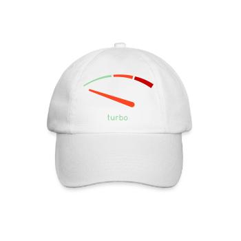 Turbo-Tachometer Grafik - Baseballkappe - Weiß/Weiß - Vorne