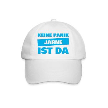 Keine Panik: Jarne Ist Da - Baseballkappe - Weiß/Weiß - Vorne