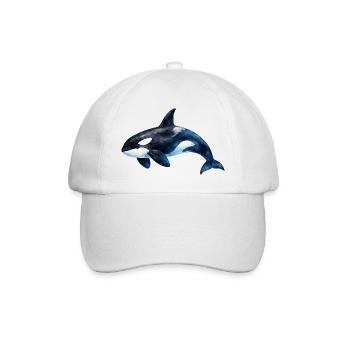 Oceanic Orca Watercolor - Baseball Cap - white/white - Front