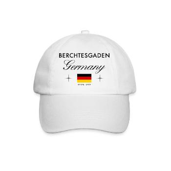 Berchtesgaden Deutschland Koordinaten Reise - Baseballkappe - Weiß/Weiß - Vorne