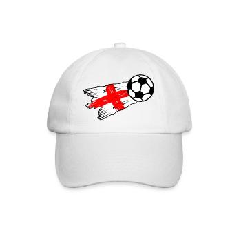 English flag meets football - Baseball Cap - white/white - Front