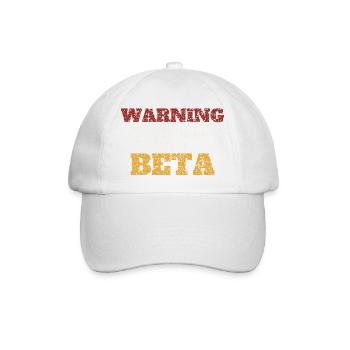 Warning Talks About Beta - Baseball Cap - white/white - Front