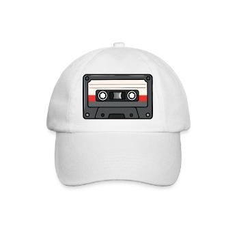 Cassette rétro Cassette Musi vintage années 80 et 90 - Casquette classique - blanc/blanc - Devant
