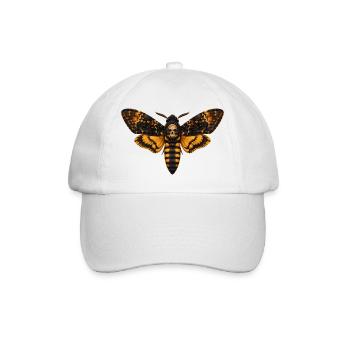 Death's head Hawkmoth Acherontia atropos - Baseball Cap - white/white - Front
