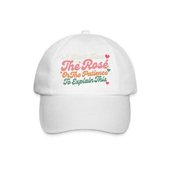 Je n’ai pas la patience d’expliquer ça - Casquette classique - blanc/blanc - Devant