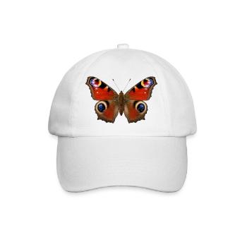 Peacock Butterfly Aglais io Realistic Style - Baseball Cap - white/white - Front