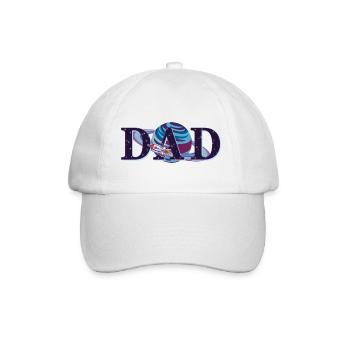 Dad Cool Space Rocket Father's Day Matching Men - Baseball Cap - white/white - Front