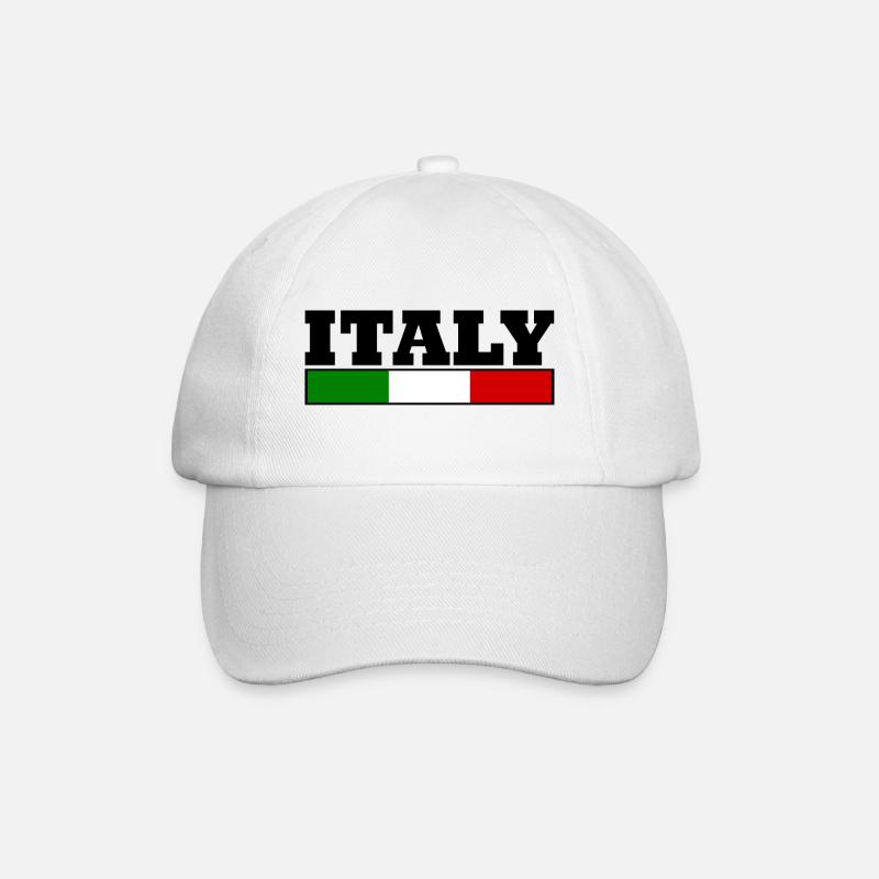 Italy flag - Baseball Cap - white/white
