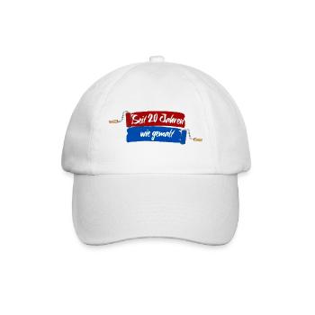 Depuis 20 ans comme s’il était peint - 20e anniversaire - Casquette classique - blanc/blanc - Devant