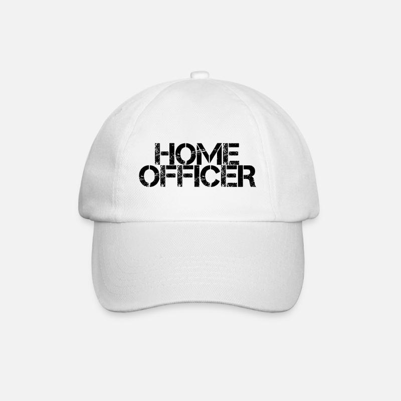 Home Officer - Baseball Cap - white/white