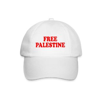 Free palestine - Baseballkappe - Weiß/Weiß - Vorne
