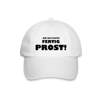 Prost auf den Sport - Baseballkappe - Weiß/Weiß - Vorne