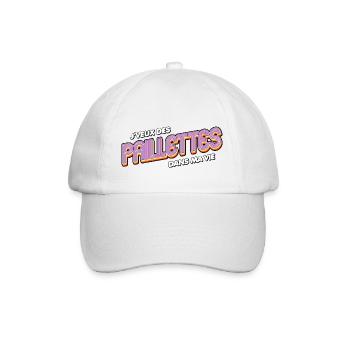 J veux des paillettes - Casquette classique - blanc/blanc - Devant
