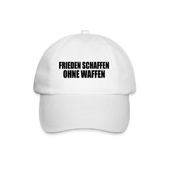 Frieden schaffen ohne waffen - Baseballkappe - Weiß/Weiß - Vorne