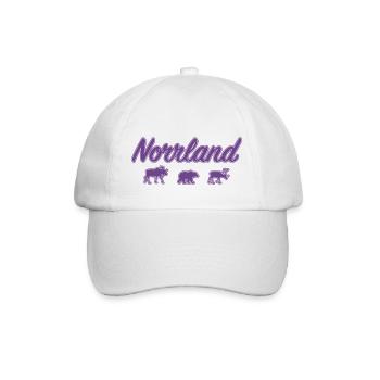Norrland Lettering Silhouette Sweden Purple - Baseball Cap - white/white - Front