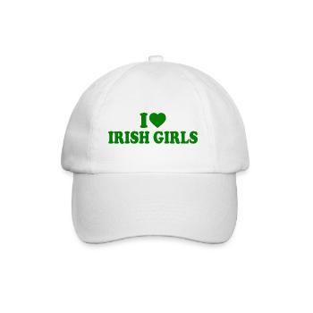 I love irish girls - Baseballkappe - Weiß/Weiß - Vorne