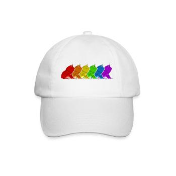 Frosch "pride lgbt Frösche" buntes Froschkonzert - Baseballkappe - Weiß/Weiß - Vorne
