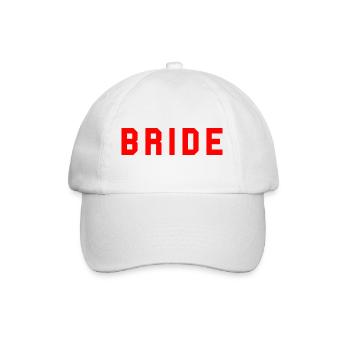 BRIDE College Design Rot - Baseballkappe - Weiß/Weiß - Vorne