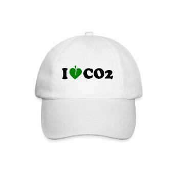 I love co2 - Baseball Cap - white/white - Front
