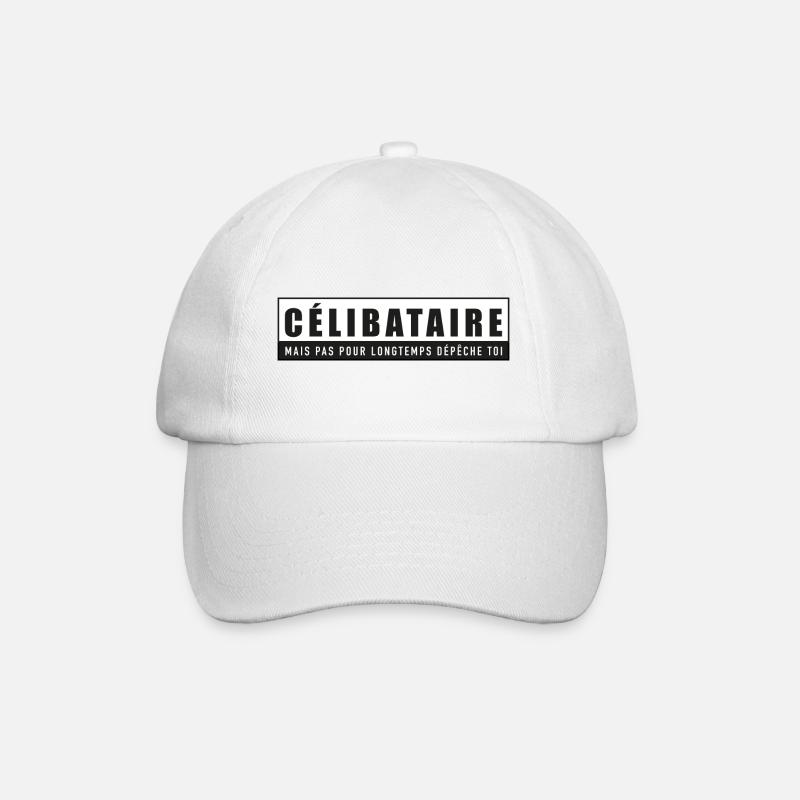 Célibataire mais pas pour longtemps dépêche toi - Casquette classique - blanc/blanc