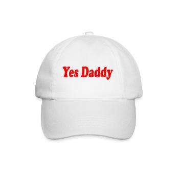 Yes daddy - Baseball Cap - white/white - Front